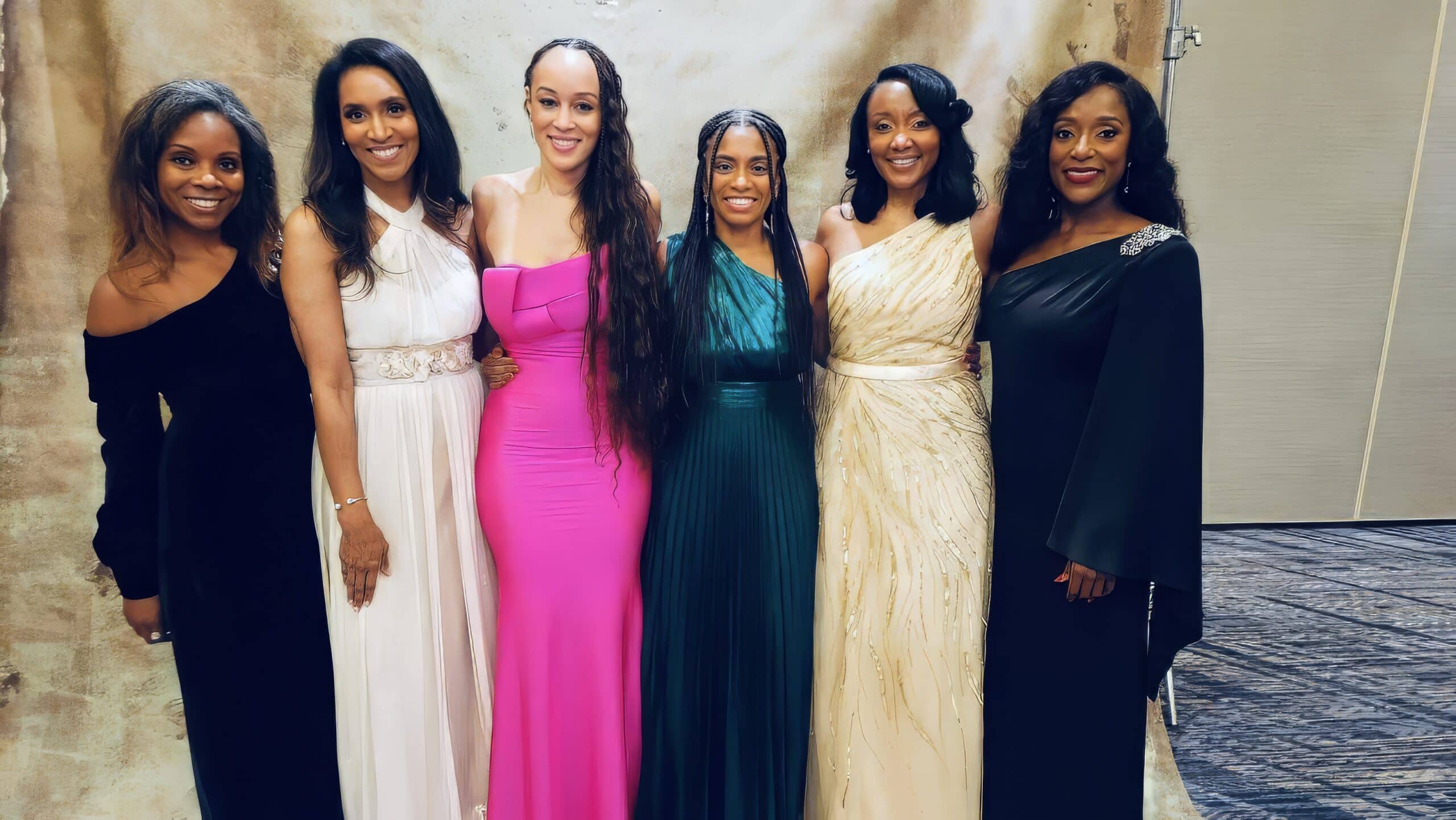 SHB in attendance last night at the Alpha Merit Toy Drive Gala. Pictured from left to right: Gina Evans, Yoshida Kirkwood, Raquel Egbounu, Quenisha Phillips, Cynthia Phillips and Sandy Ulmer.