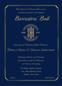 2025 Barristers Ball Invitation
