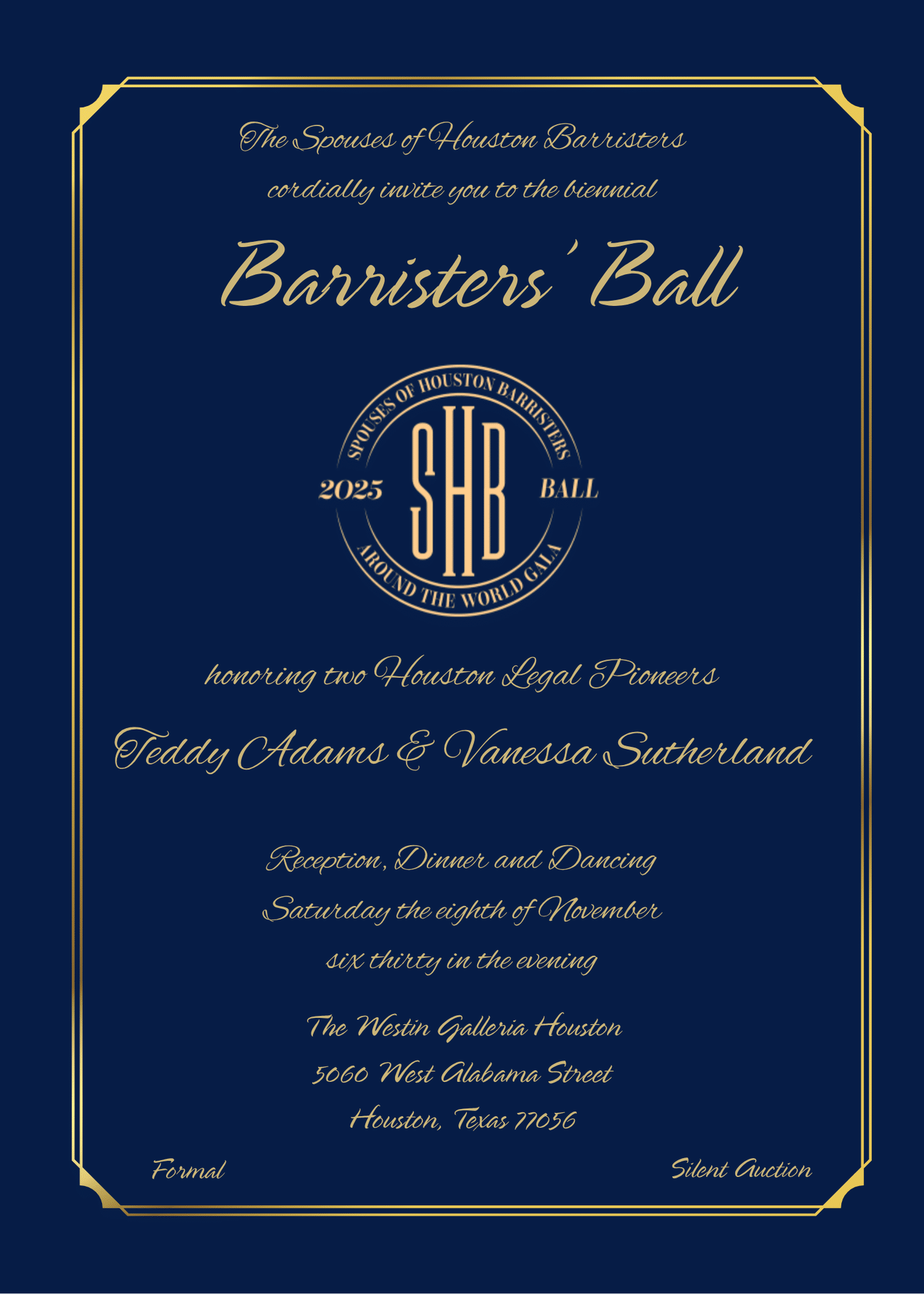2025 Barristers Ball Invitation
