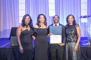 2025 SHB Scholarship Recipient Ashley Simon and Ball Chairs