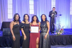 2025 SHB Scholarship Recipient Ashley Simon and Ball Chairs