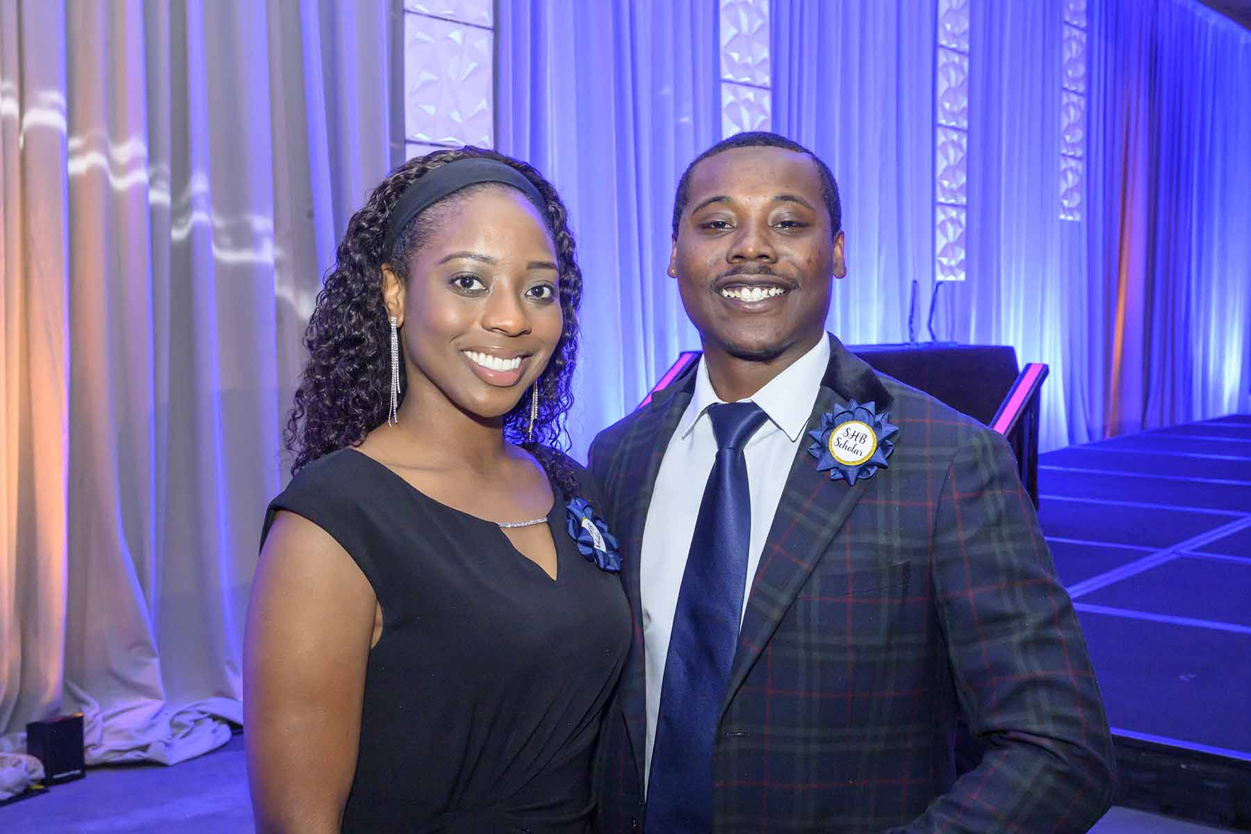 2025 SHB Scholarship Recipient Ashley Simon and Ball Chairs